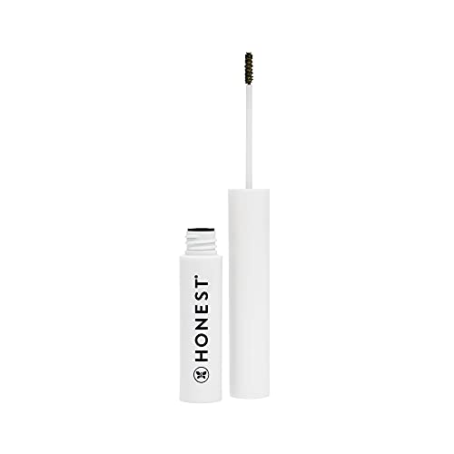 Honest Beauty Honestly Healthy Brow Gel for Fuller Looking Brows | Strengthens + Adds Volume | Castor Oil + Red Clover Extract | EWG Verified, Vegan, Cruelty Free | Taupe, 0.05 fl oz