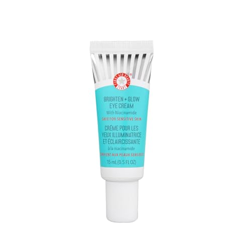 First Aid Beauty Brighten + Glow Niacinamide Eye Cream – Illuminating Brightening Cream to Help Hydrate & Reduce the Look of Dark Circles – 0.5 oz.