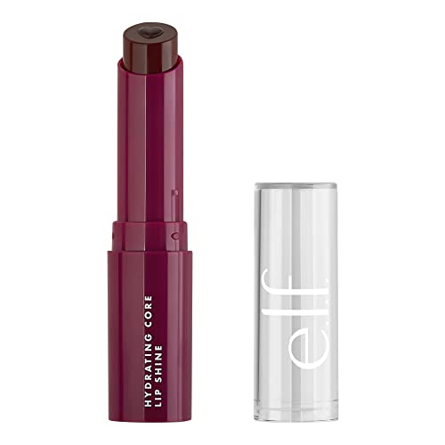 e.l.f. Hydrating Core Lip Shine, Conditioning & Nourishing Lip Balm, Sheer Color Tinted Chapstick, Ecstatic, 0.09 Oz