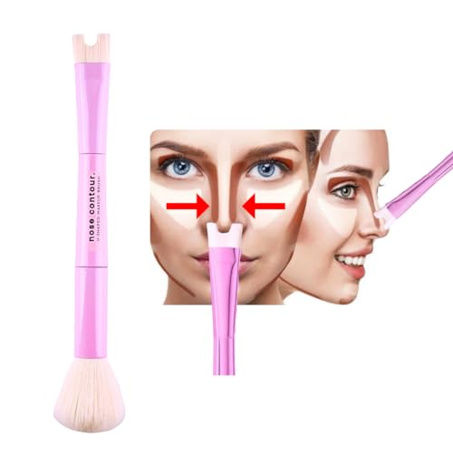 Katelia Beauty Nose Contour Makeup Brush for Sculpting and Defining Nose Contour, Precision Duo Contour Brush, Innovative and Unique Dual-Ended Brush U-Shaped Nose Contour Brush for Easy Nose Contour