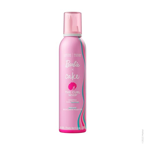 Cake Beauty x Barbie Curl Whipped Curl Defining & Volumizing Mousse – Aloe Vera & Vitamin E for Flexible Hold – Vegan Curls Mousse for Wavy & Curly Hair – Sulfate & Cruelty Free