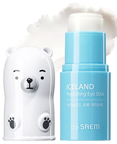 The SAEM Iceland Hydrating Eye Stick 0.24oz – Cooling Eye Balm for Dark Circles and Puffiness – Under Eye Treatment – Reduce Wrinkles and Moisturizing – Minimize Dark & Puffy Eyes – Aqua Scent