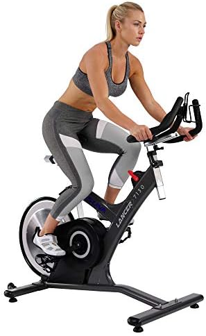 Sunny Health & Fitness Asuna 7130 Lancer Cycle Exercise Bike with Magnetic Resistance Belt Rear Drive, 33 LB Flywheel, Dual Caged/Clipless (SPD) Pedals, 285 LB Max Weight