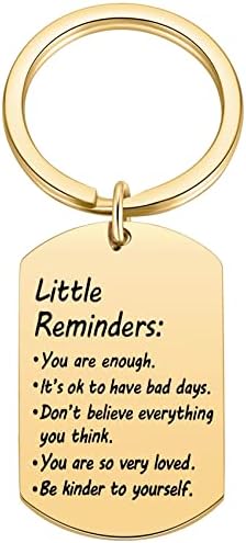 Little Reminders Keychain, Mental Health Gift, You Are Enough Key, Daily Affirmation Inspiration Uplifting Quotes, Self Love