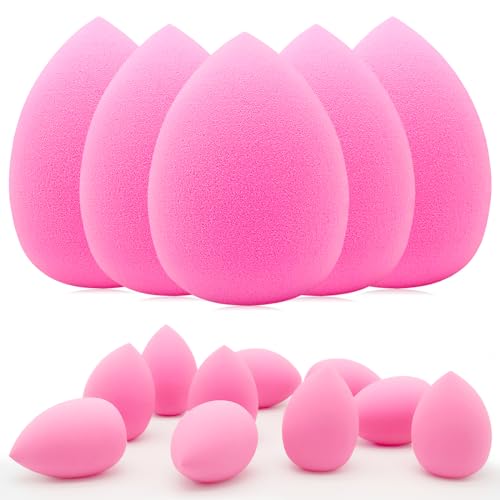 12 Pieces Professional Makeup Sponge Set,Latex Free Flawless Soft Setting Face Puffs,Beauty Sponge Blender Cosmetic Applicator for Powder,Liquid,Facial Makeup Tools