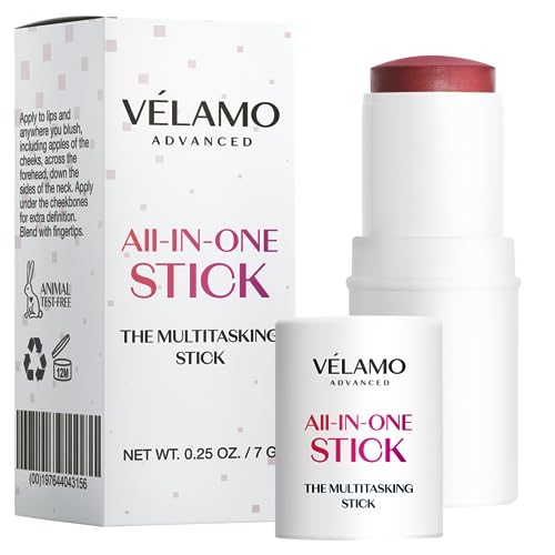 VELAMO ADVANCED Multifunctional Lip & Cheek Makeup Sticks for Mature Skin – Revitalizing Beauty, Age-Defying Charm – Cream Blush Stick for Radiant Cheeks & Luscious Lips