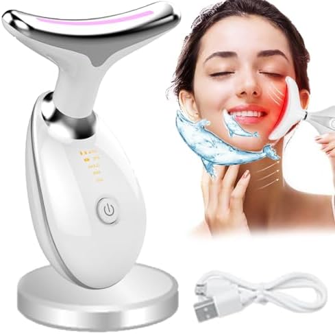 Wavy Chic Beauty Facial Massager,10 in 1 Wavy Chic Beauty Facial Device, Wavy Chic Microcurrent Multifunctional Facial Massager (White)