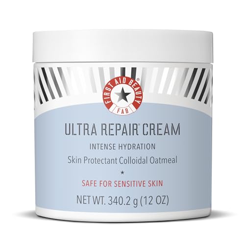 First Aid Beauty Ultra Repair Cream Intense Hydration Moisturizer for Face and Body – 12 oz.