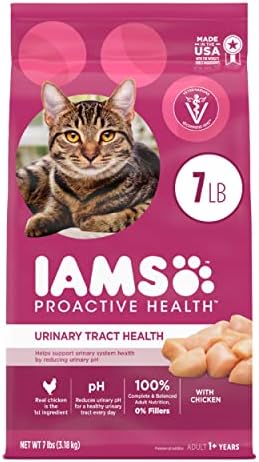 IAMS PROACTIVE HEALTH Adult Urinary Tract Health Dry Cat Food with Chicken, 7 lb. Bag