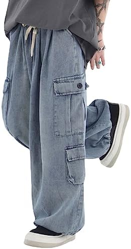 Grunge Emo Pants Y2K Baggy Jeans Fairycore Clothing Acubi Fashion Denim Cargo Sweatpant for Women Alt Goth Clothes