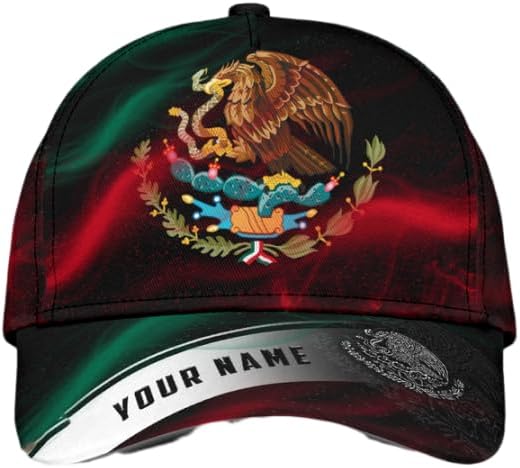 Personalized Mexico Hat, Mexican Hats for Men Women, Mexico Eagle Baseball Caps Snapback Birthday