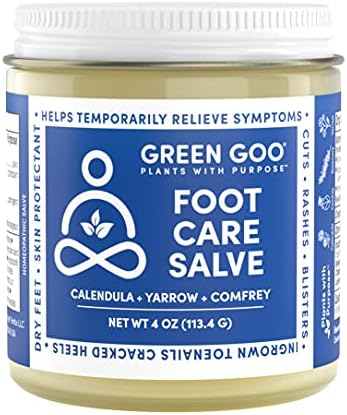 Green Goo Foot Care Salve, Reduces Irritation & Provides Pain Relief to Heal & Soothe Your Feet, Great for Hikers, Climbers, Parents & Teachers, 4 Oz,92289