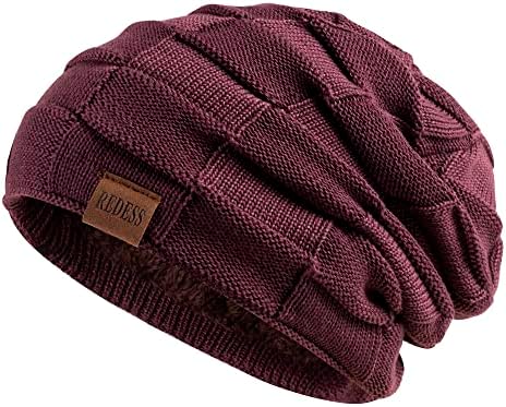 REDESS Beanie Hat for Men and Women Winter Warm Hats Knit Slouchy Thick Skull Cap