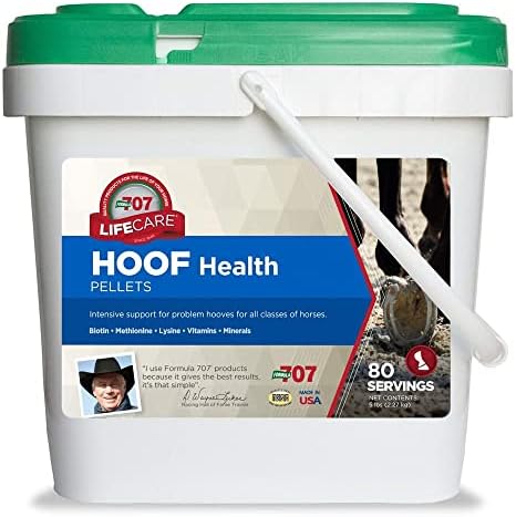 Formula 707 Hoof Health Equine Supplement 5lb Bucket – 80 Servings – Biotin, Amino Acids, and Minerals to Improve and Support Healthy Horse Hooves