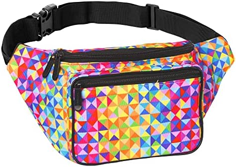 Rainbow Fanny Pack Belt Bag I Mens Fanny Packs for Women – Crossbody Bag Bum bag Waist Bag Waist Pack – For Halloween costumes, for Hiking, Running, Travel, Waterproof and more