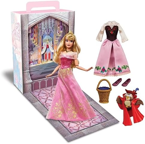 Disney Store Official Aurora Story Doll, Sleeping Beauty, 11 Inches, Fully Posable Toy in Glittering Outfit – Suitable for Ages 3+ Toy Figure, Gifts for Girls, New for 2023?