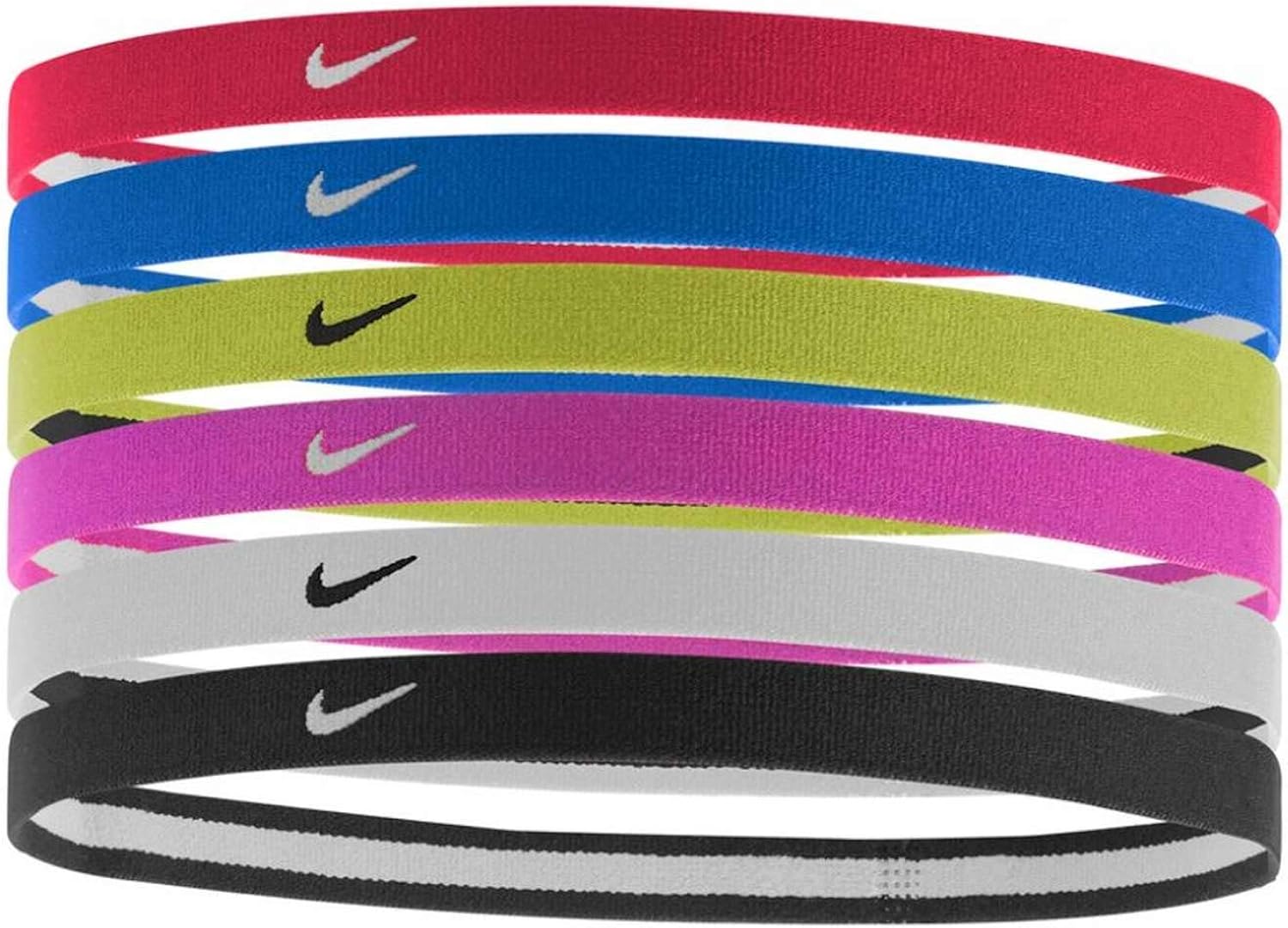 NIKE Swoosh Sport Headbands 2.0, University Red/Game Royal/Volt, One Size Fits Most